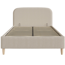 GFW Florence Boucle Double Natural Stone Brown Ottoman Bed - Wilko - thumbnail 3