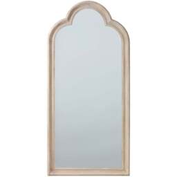 Maeve Washed Wooden Mirror - Wood - Wilko