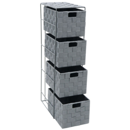 JVL Vichy 4 Drawer Narrow Nylon Storage - JVL Homewares - Wilko - thumbnail 4