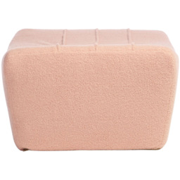 Desser Furniture Powder Pink Boucle Fabric Cosy Pouffe Footstool - Size: 39.0 cm x 83.0 cm x 65.0 cmcm - Wilko - thumbnail 5