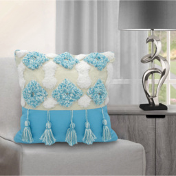 Intimates Alta Tufted Blue Filled Cushion 43 x 43cm 2 Pack - Wilko - thumbnail 3
