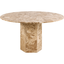 Florence Naxos Marble 4 Seater Round Dining Table Brown - Furniture To Go - Wilko - thumbnail 3