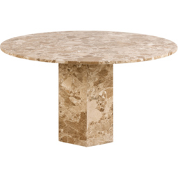 Florence Naxos Marble 4 Seater Round Dining Table Brown - Furniture To Go - Wilko - thumbnail 4