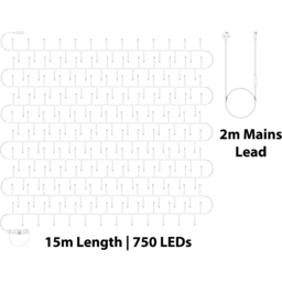 Eagle Connect 750 Gold LED White Cluster Light 15m - Size: 0 x 1500 x 0cm - Wilko - thumbnail 7