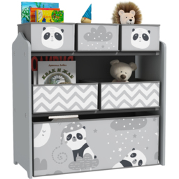Tommy Toys 6 Box Grey Kids Toy Storage Organiser - Wilko - thumbnail 3