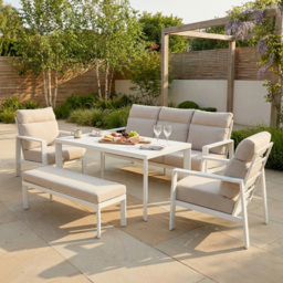 Marseille High Back Sofa Set Beige - Wilko - thumbnail 5