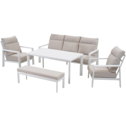 Marseille High Back Sofa Set Beige - Wilko - thumbnail 3