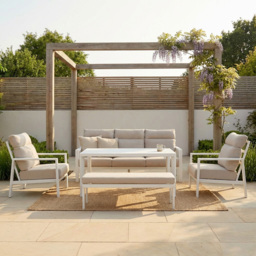 Marseille High Back Sofa Set Beige - Wilko - thumbnail 6