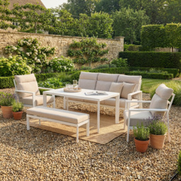 Marseille High Back Sofa Set Beige - Wilko - thumbnail 4