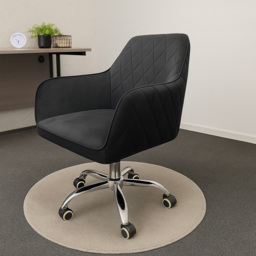 Kosy Koala Grey Wooden Office Desk with Black Velvet Upholstered Chair - Wilko - thumbnail 6
