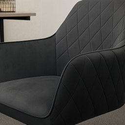 Kosy Koala Grey Wooden Office Desk with Black Velvet Upholstered Chair - Wilko - thumbnail 4