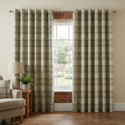 Divante Hatfield Green Check Blackout Curtains 183 x 168cm - Size: W 183 x D 168cm - Wilko - thumbnail 5