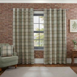 Divante Hatfield Green Check Blackout Curtains 183 x 168cm - Size: W 183 x D 168cm - Wilko - thumbnail 7