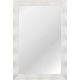 Costway White Rubberwood Rustic Style Wall Mirror 106 x 71cm - Size: 120 x 80 x 8cm - Wilko
