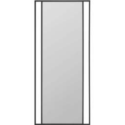 The Fenestra Black Metal Leaner Wall Mirror 180 x 80cm - MirrorOutlet - Wilko