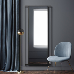 The Fenestra Black Metal Leaner Wall Mirror 180 x 80cm - MirrorOutlet - Wilko - thumbnail 3
