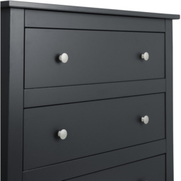 Julian Bowen Radley 4 Drawer Anthracite Chest of Drawers - Black - Wilko - thumbnail 6