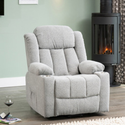 Artemis Home Redding Light Grey Massage and Heat Dual Motor Electric Lift Assist Recliner Chair - Size: Single - Wilko - thumbnail 5