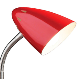 Premier Housewares Red Gloss Desk Lamp - Size: 13 x 13 x 37cm - Wilko - thumbnail 6
