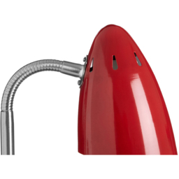 Premier Housewares Red Gloss Desk Lamp - Size: 13 x 13 x 37cm - Wilko - thumbnail 5
