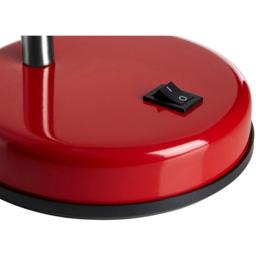 Premier Housewares Red Gloss Desk Lamp - Size: 13 x 13 x 37cm - Wilko - thumbnail 3