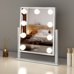 Marco Paul Neo LED Hollywood Vanity Touch Mirror - Size: 25 x 36cm - Silver - Wilko - thumbnail 3