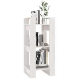 vidaXL 3 Shelf White Solid Pine Bookcase - Size: 91 x 41 x 35cm - Wilko - thumbnail 6