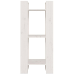vidaXL 3 Shelf White Solid Pine Bookcase - Size: 91 x 41 x 35cm - Wilko - thumbnail 4