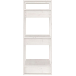 vidaXL 3 Shelf White Solid Pine Bookcase - Size: 91 x 41 x 35cm - Wilko - thumbnail 5