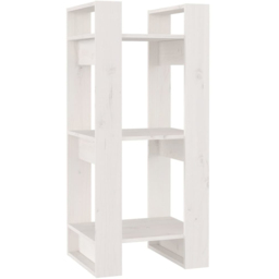 vidaXL 3 Shelf White Solid Pine Bookcase - Size: 91 x 41 x 35cm - Wilko - thumbnail 3