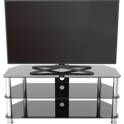 AVF Classic 3 Shelf Black Glass and Chrome Corner TV Stand - AVF Group Ltd - Wilko - thumbnail 7