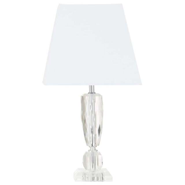 Premier Housewares Stepped Base Table Lamp - Size: 23 x 23 x 43cm - Silver - Wilko - image 1