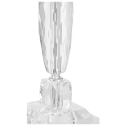 Premier Housewares Stepped Base Table Lamp - Size: 23 x 23 x 43cm - Silver - Wilko - thumbnail 4