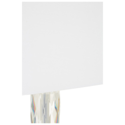 Premier Housewares Stepped Base Table Lamp - Size: 23 x 23 x 43cm - Silver - Wilko - thumbnail 5