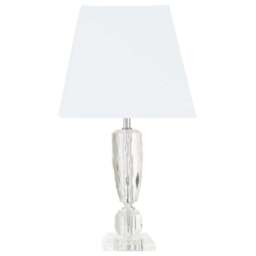 Premier Housewares Stepped Base Table Lamp - Size: 23 x 23 x 43cm - Silver - Wilko