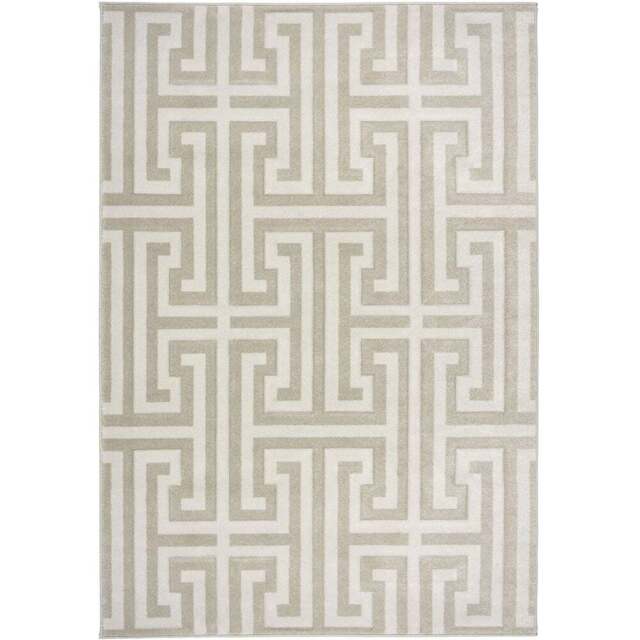 Origins Greek Key Cream Light Beige Rug 80 x 150cm - Wilko - image 1