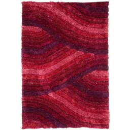 DS Living Wave Fuchsia Ultra Plush Rug 160 x 230cm - Purple - Wilko - thumbnail 1