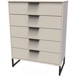 Crowndale Hong Kong 5 Drawer Kashmir Ash Chest of Drawers - Cream - Wilko - thumbnail 3
