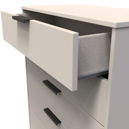 Crowndale Hong Kong 5 Drawer Kashmir Ash Chest of Drawers - Cream - Wilko - thumbnail 6