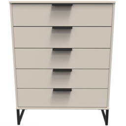 Crowndale Hong Kong 5 Drawer Kashmir Ash Chest of Drawers - Cream - Wilko - thumbnail 4