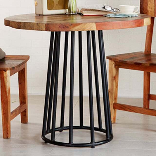 Brooklyn Camea 2 Seater Wooden Round Dining Table - Brown - Wilko - image 1