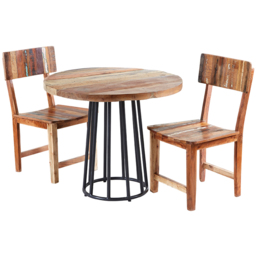 Brooklyn Camea 2 Seater Wooden Round Dining Table - Brown - Wilko - thumbnail 4