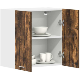 vidaXL Lyon 2 Door Smoked Oak Hanging Cabinet - Size: 60 x 60 x 31cm - Brown - Wilko - thumbnail 4