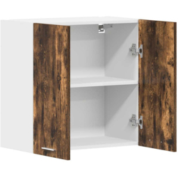 vidaXL Lyon 2 Door Smoked Oak Hanging Cabinet - Size: 60 x 60 x 31cm - Brown - Wilko - thumbnail 6