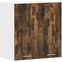 vidaXL Lyon 2 Door Smoked Oak Hanging Cabinet - Size: 60 x 60 x 31cm - Brown - Wilko - thumbnail 3