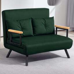 HOMCOM 2 Seater Green Click Clack Sofa Bed - Wilko