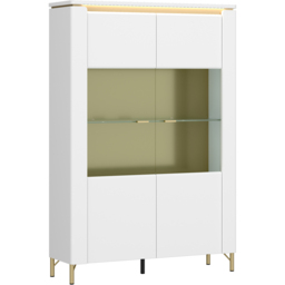 Furniture To Go Lazio Vitrin 2 Door Alpine White Cabinet - Wilko - thumbnail 3