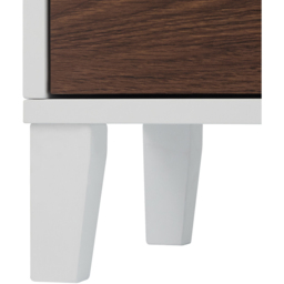 Teamson Home Tyler 2 Door Walnut and White Wooden Linen Tower Cabinet - Size: 166.4 x 38.1 x 33.0cm - Wilko - thumbnail 5