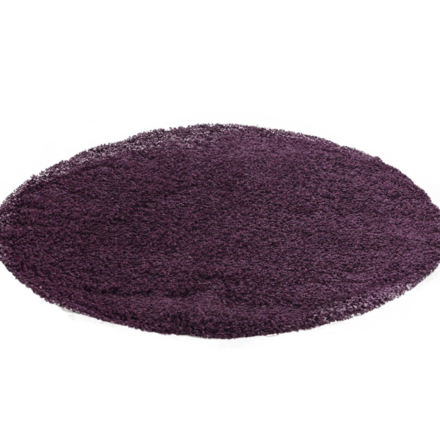 Desire Rugs Oxford Violet Plain Round Shaggy Rug 120 x 120cm - Wilko - image 1
