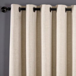Winslow Stripe Eyelet Blackout CurtainsNatural168cm183cm - Divante - Wilko - thumbnail 4